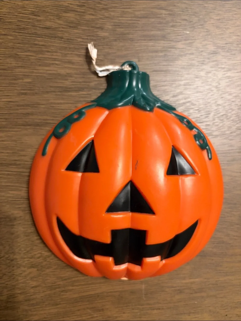Halloween Vintage Plastic Decorations White Ghosts & Orange Pumpkins Set